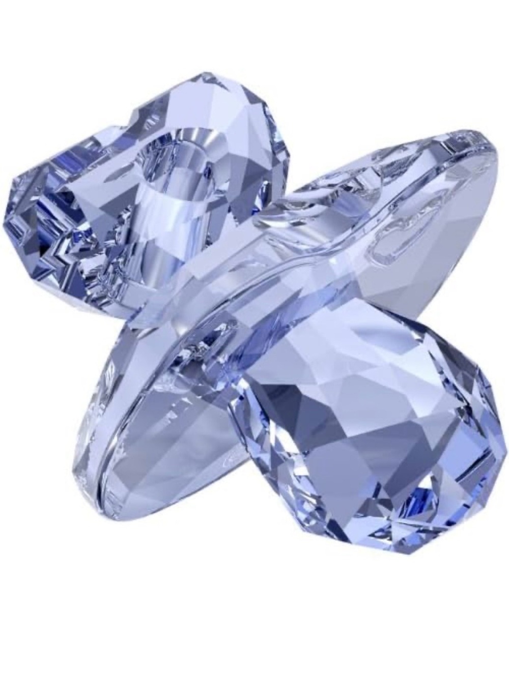 Swarovski Light Blue Faceted Crystal pacifier
